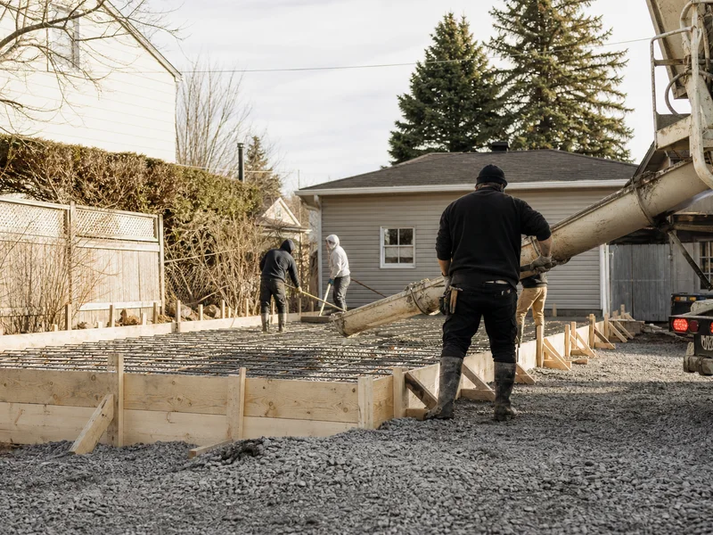 Coffrage de béton et fondation résidentielle à Châteauguay